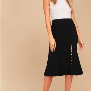 J.O.A. Midi Black Skirt